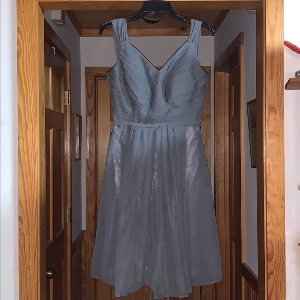 Gray bridesmaid dress